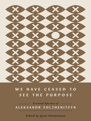 cover image of We Have Ceased to See the Purpose